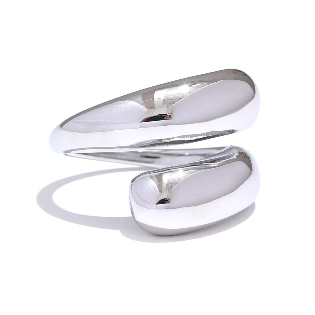 Anillo Ajustable Envolvente Enchapado En Oro 18K
