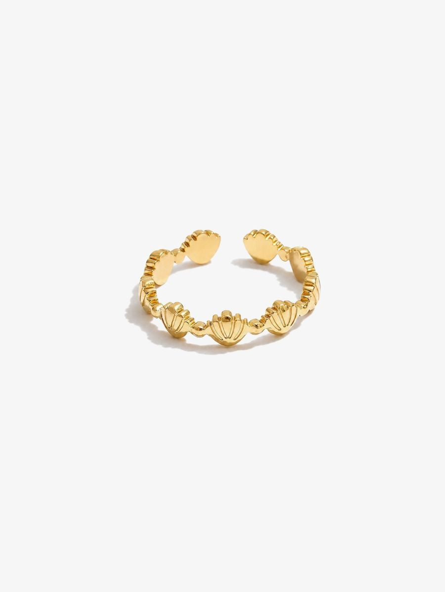 Anillo Ajustable Estilo Oceáno Enchapado En Oro 18K Anillo 05 ZAPRINI Oro 