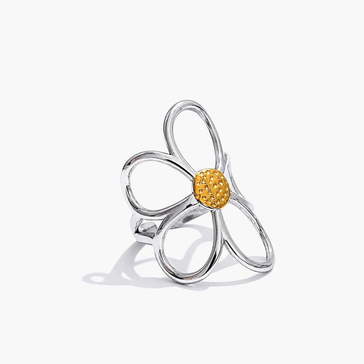 Anillo Ajustable Con Diseño De Flor Enchapado En Oro 18K Anillo 01 ZAPRINI 