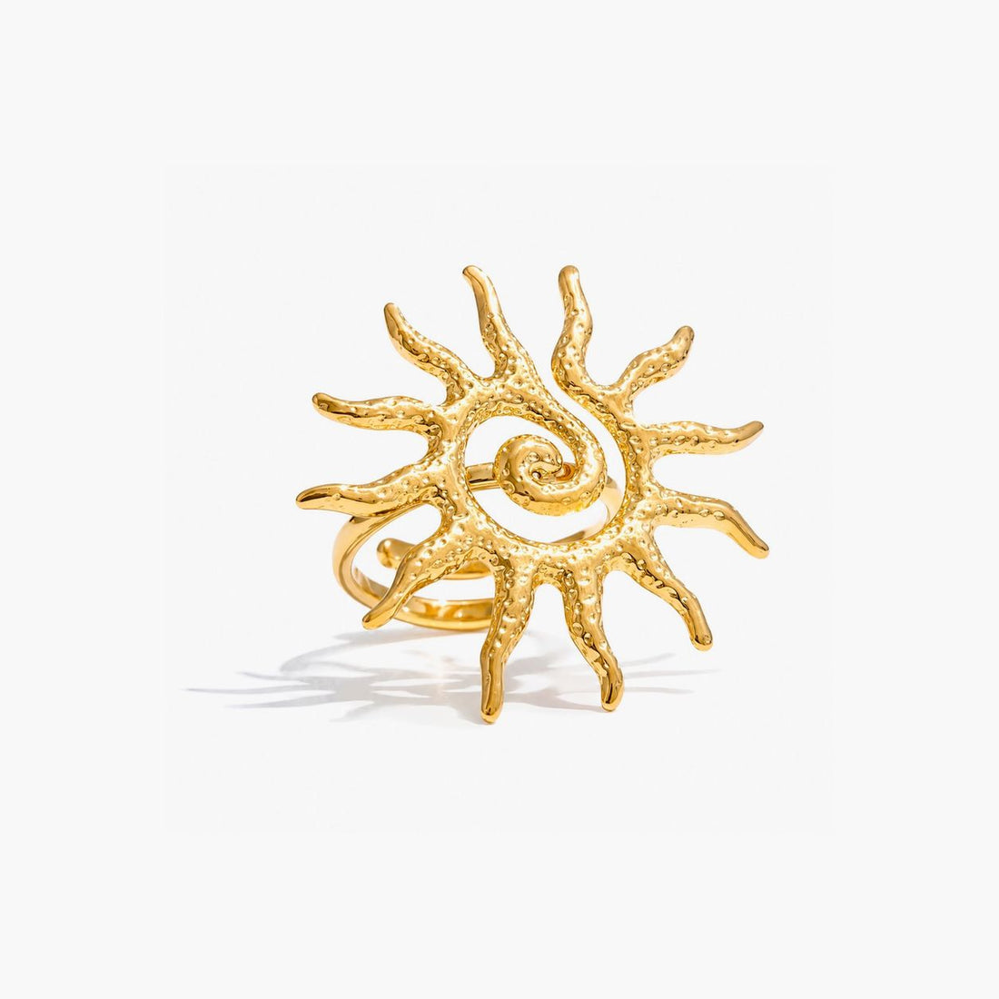 Anillo Ajustable De Sol Enchapado En Oro 18K Anillo 07 ZAPRINI 