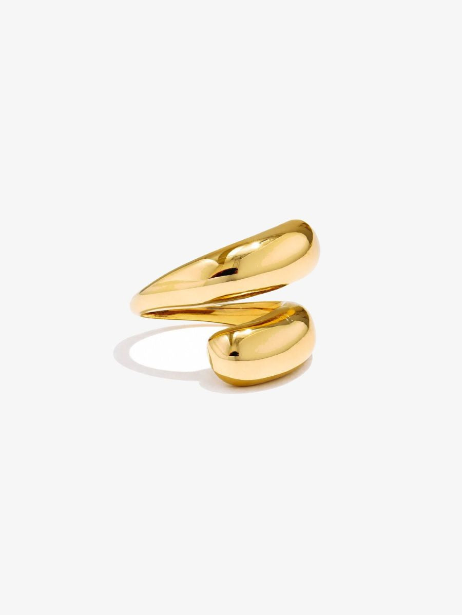 Anillo Ajustable Envolvente Enchapado En Oro 18K Anillo 04 ZAPRINI 