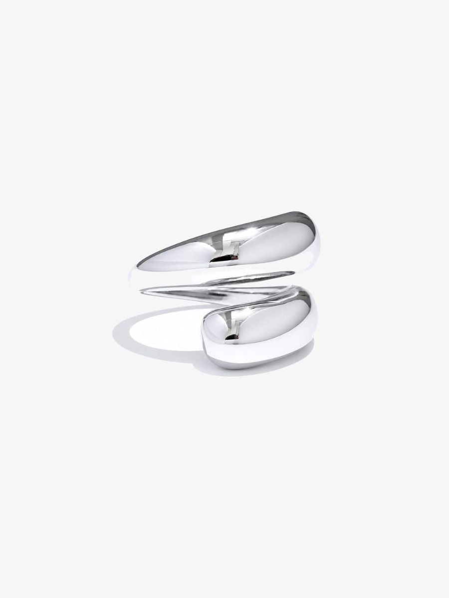 Anillo Ajustable Envolvente Enchapado En Oro 18K Anillo 04 ZAPRINI Plata AJUSTABLE 