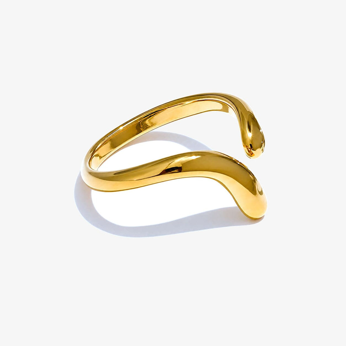 Anillo Ajustable Minimalista Enchapado En Oro 18K Anillo 03 ZAPRINI 