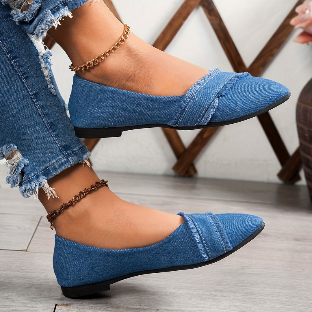 BAILARINA DE PUNTA FINA DENIM Bailarina 16 ZAPRINI 34 