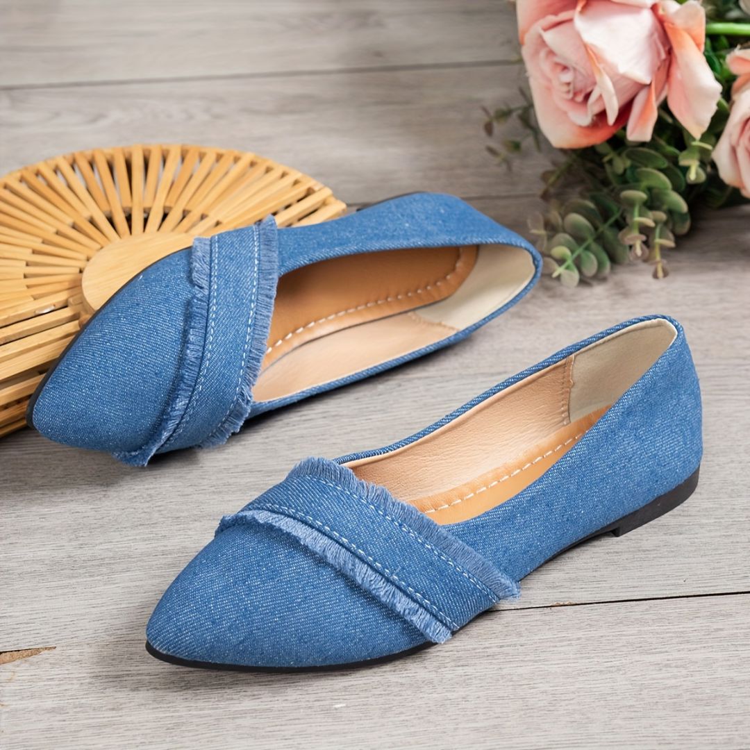 BAILARINA DE PUNTA FINA DENIM Bailarina 16 ZAPRINI 
