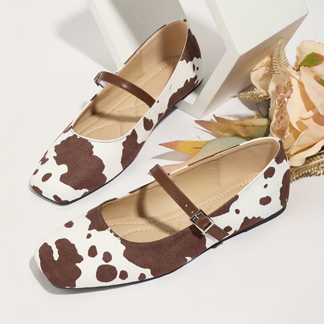 BAILARINAS CON ESTAMPADO ANIMAL Bailarina 3 ZAPRINI Marrón 34 