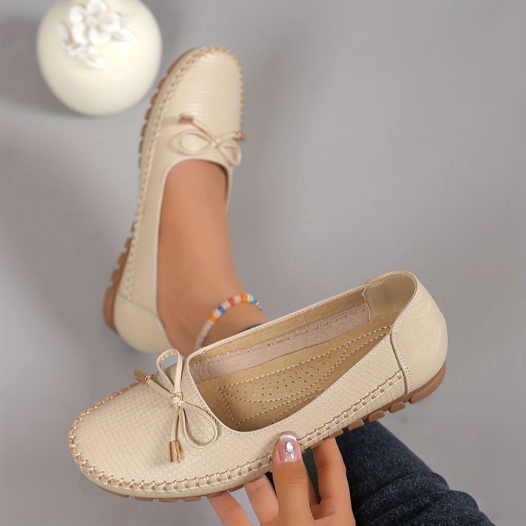 BAILARINAS CON LAZO Y PUNTA REDONDA Bailarina 2 ZAPRINI Beige 34 