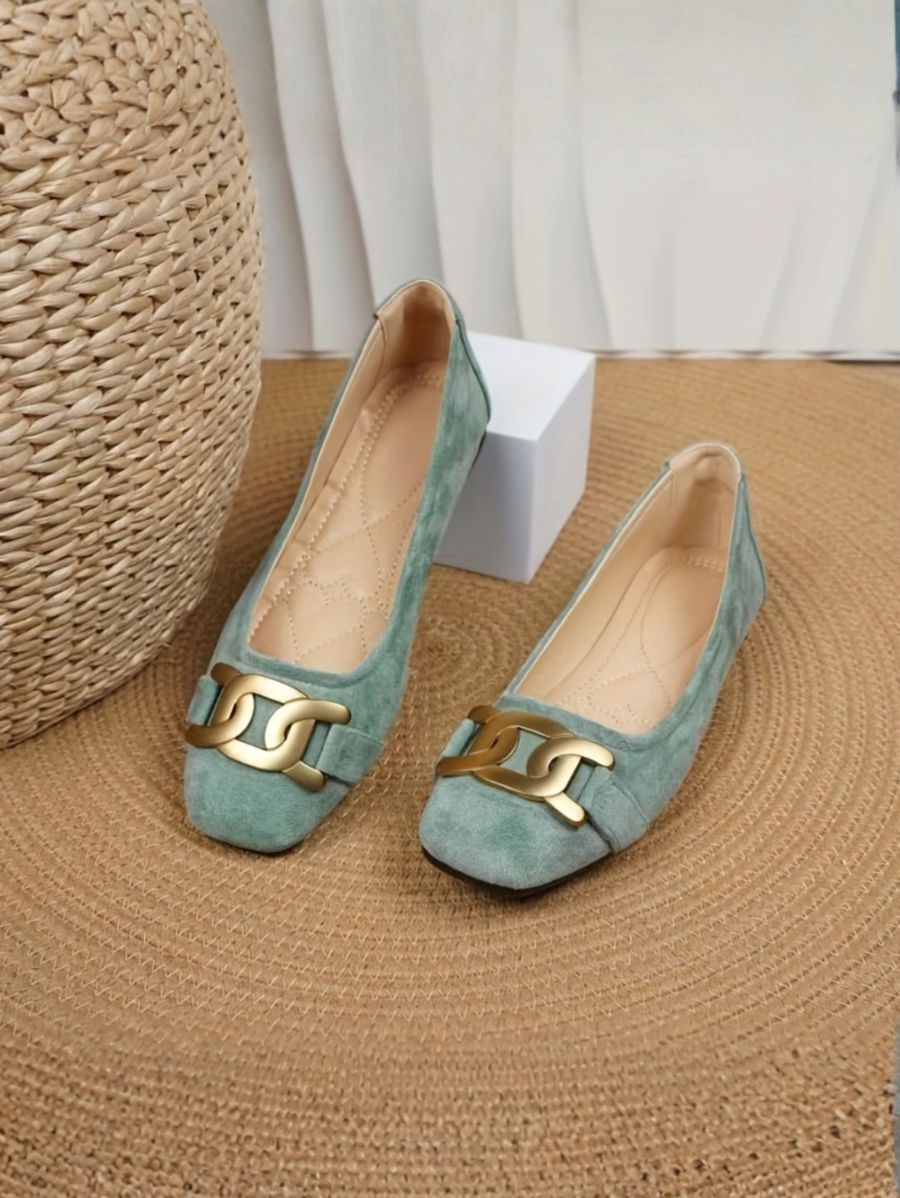 BAILARINAS DE PUNTA CUADRADA CON DETALLE DORADO Bailarina 19 ZAPRINI 