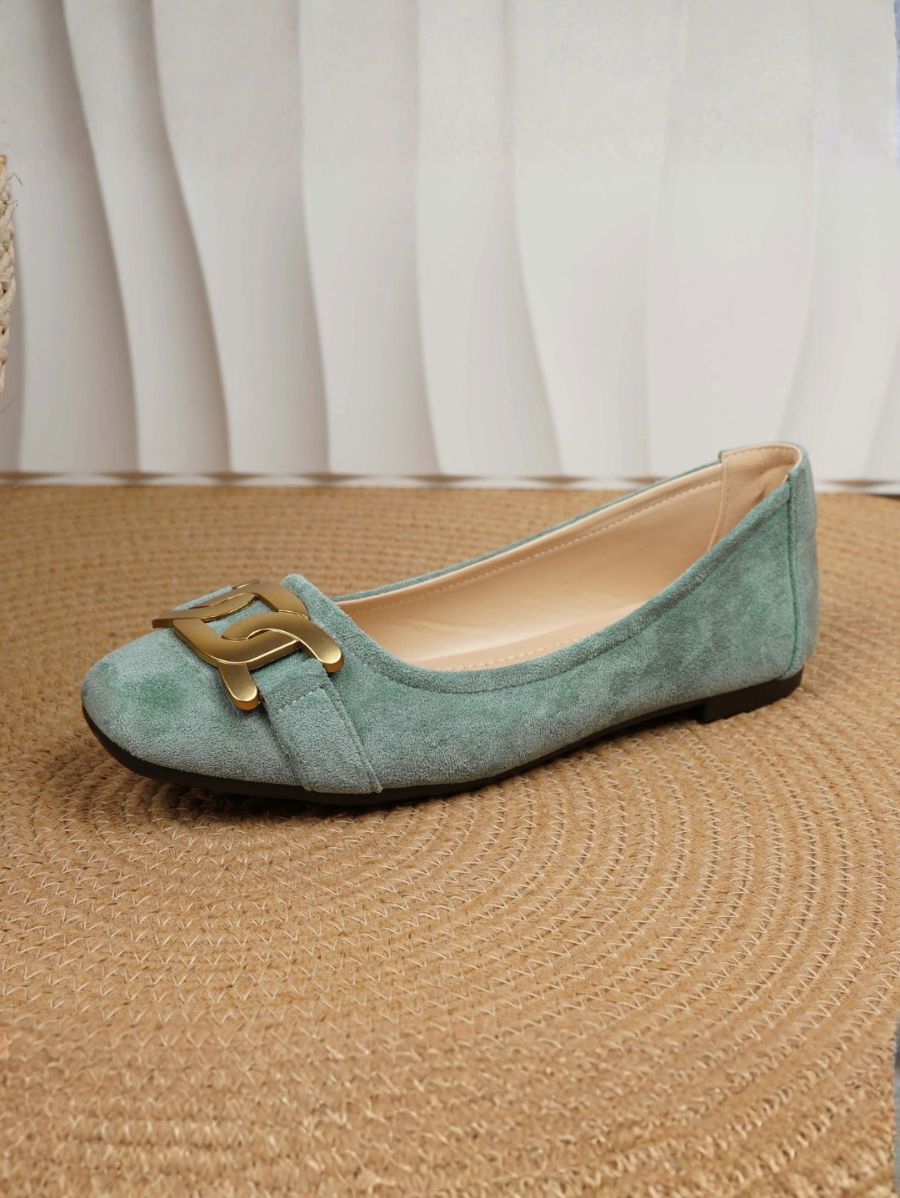 BAILARINAS DE PUNTA CUADRADA CON DETALLE DORADO Bailarina 19 ZAPRINI 