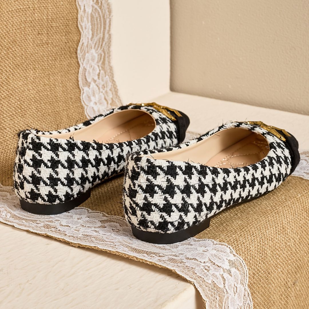 BAILARINAS PIED DE POULE CON DETALLE Bailarina 9 ZAPRINI 
