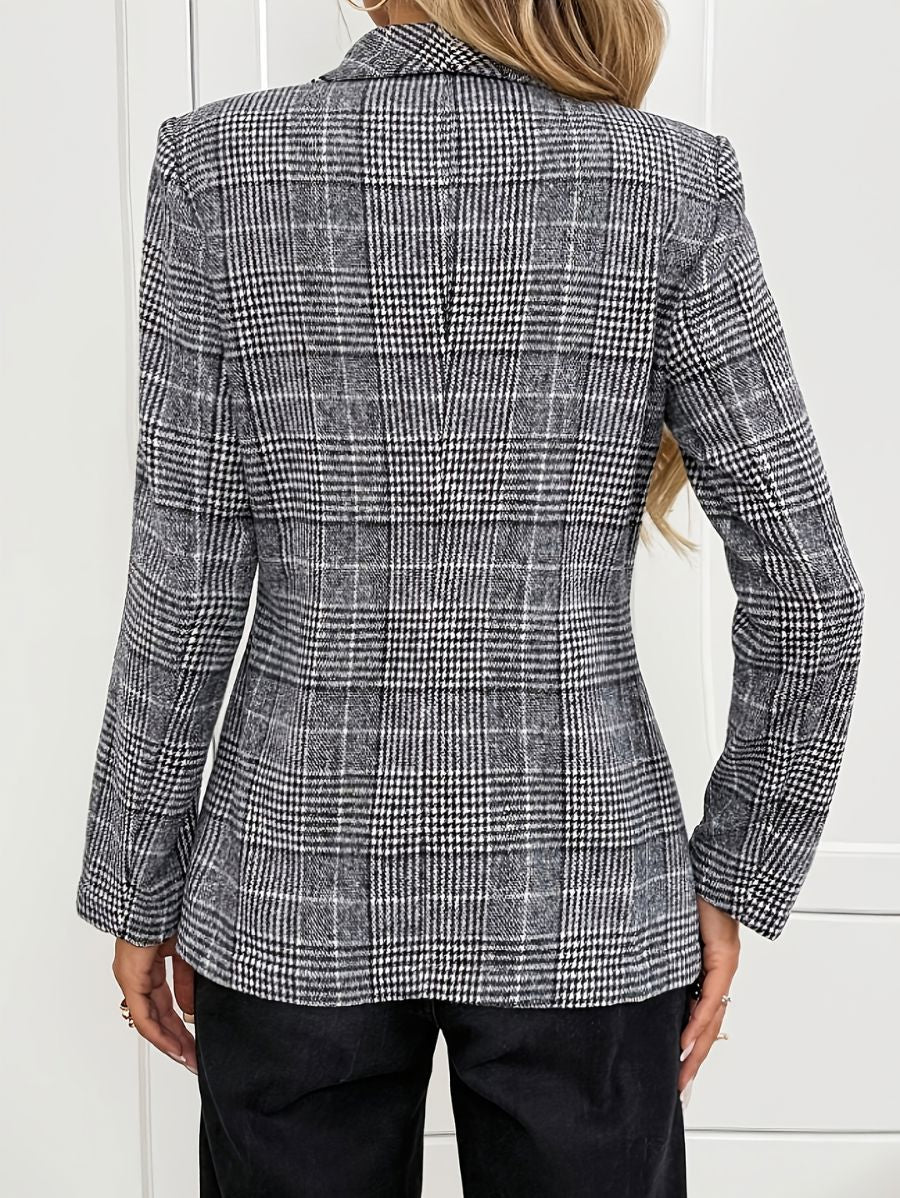 BLAZER A CUADROS CON BOTÓN Blazer 13 ZAPRINI 