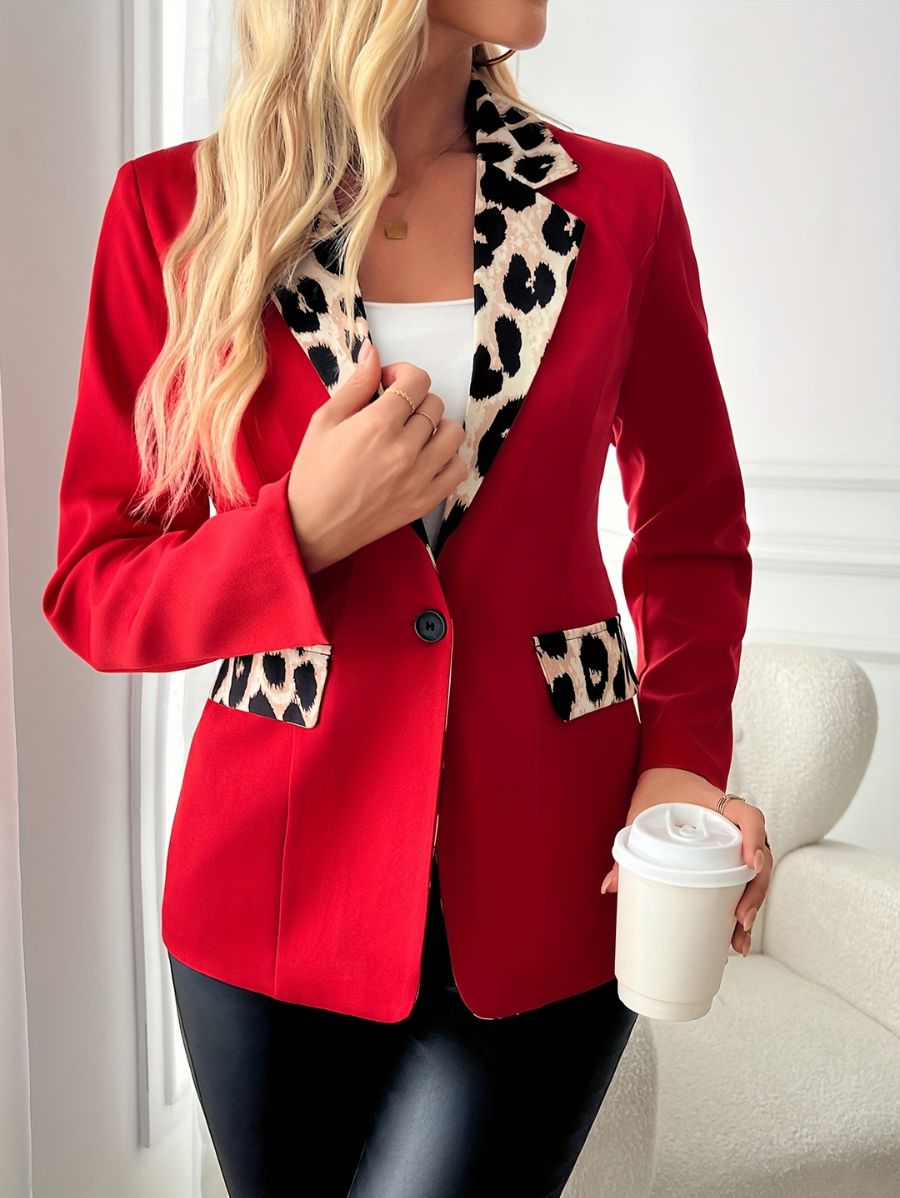 BLAZER CON DETALLES EN LEOPARDO Blazer 03 ZAPRINI 