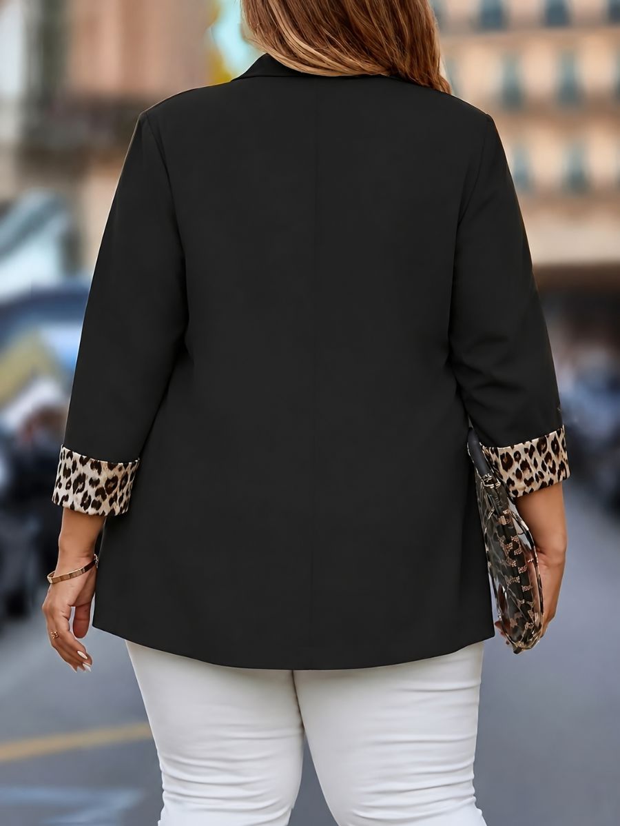 BLAZER LEOPARDO EN MANGAS PLUS SIZE Blazer Plus Size 01 ZAPRINI 