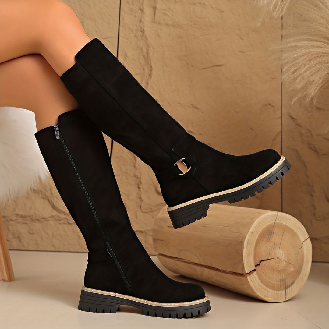 BOTAS CAÑA ALTA CON CIERRE LATERAL Bota 5 ZAPRINI Negro 34 