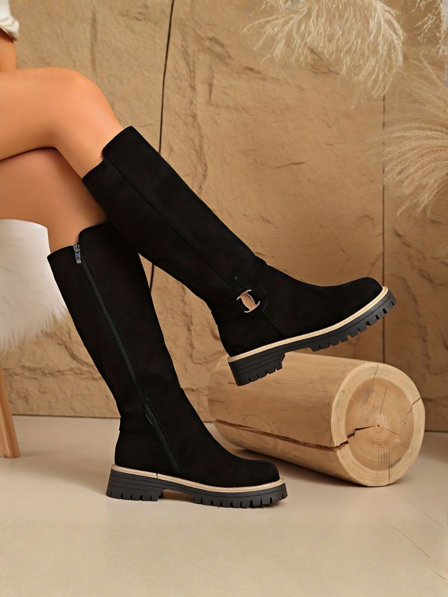 BOTAS CAÑA ALTA CON CIERRE LATERAL Bota 5 ZAPRINI Negro 34 
