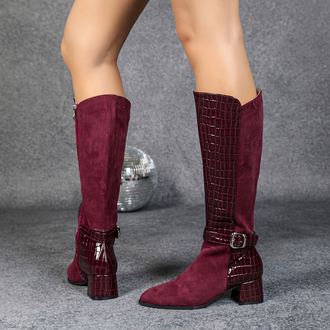BOTAS CAÑA ALTA DE PUNTA FINA Y TEXTURA Bota 6 ZAPRINI 