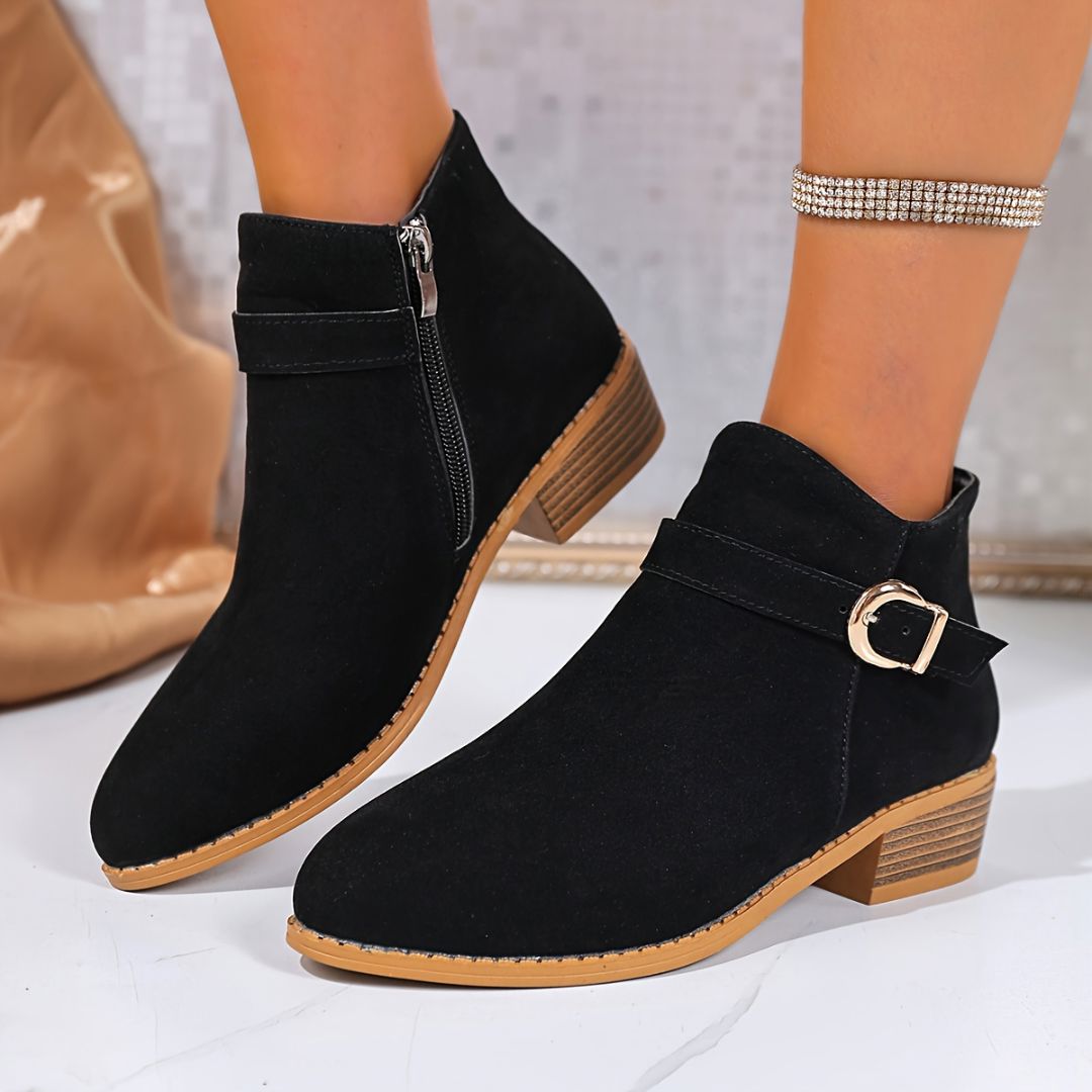 BOTAS CON CIERRE LATERAL Y HEBILLA Bota 13 ZAPRINI Negro 34 