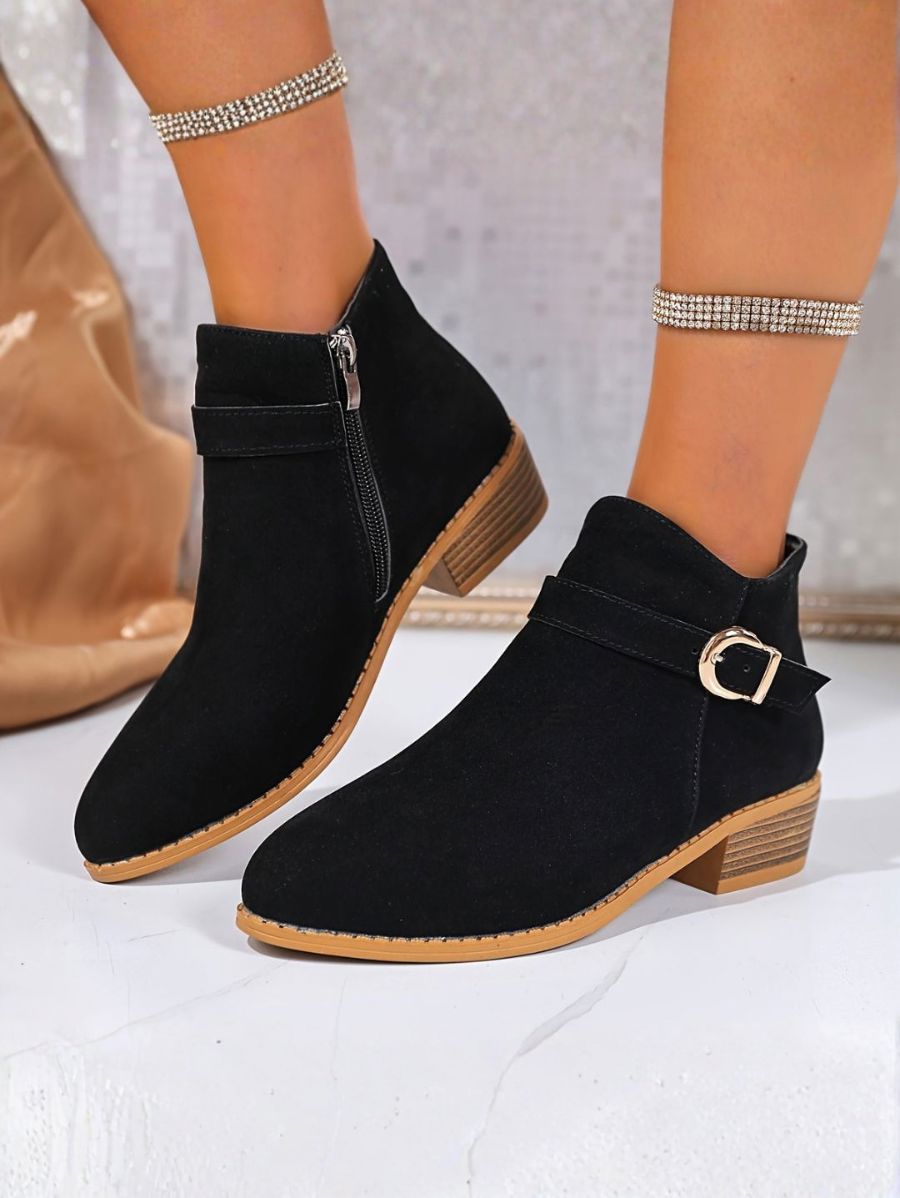 BOTAS CON CIERRE LATERAL Y HEBILLA Bota 13 ZAPRINI Negro 34 