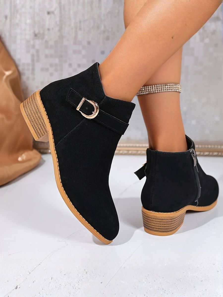 BOTAS CON CIERRE LATERAL Y HEBILLA Bota 13 ZAPRINI Negro 34 