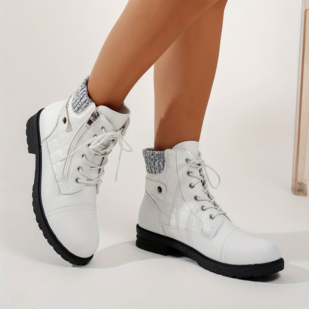 BOTAS CON CORDONES Y CIERRE LATERAL Bota 2 ZAPRINI Blanco 34 