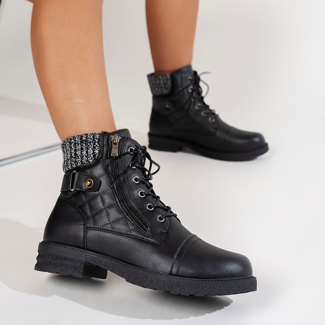 BOTAS CON CORDONES Y CIERRE LATERAL Bota 2 ZAPRINI Negro 34 