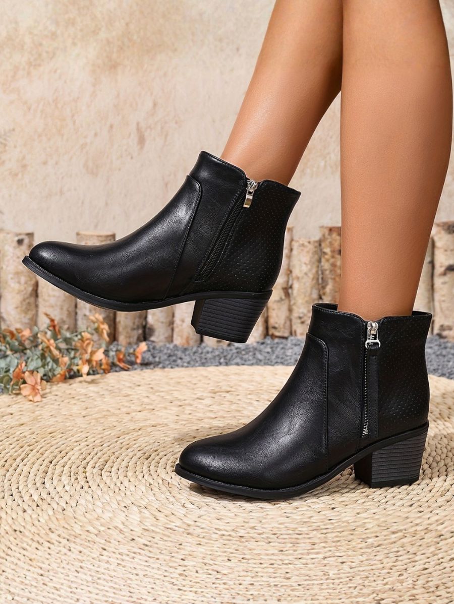 BOTAS CON TACÓN Y DOBLE CIERRE Bota 12 ZAPRINI Negro 34 