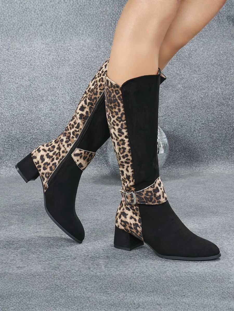 BOTAS CON TACÓN Y ESTAMPADO LEOPARDO Bota 4 ZAPRINI 34 