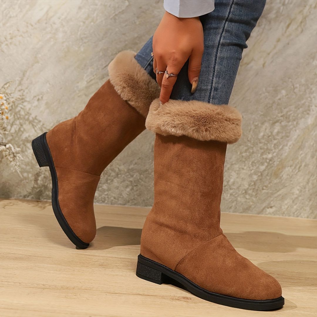 BOTAS DE MEDIA CAÑA CON AFELPADO Bota 19 ZAPRINI Marrón 34 