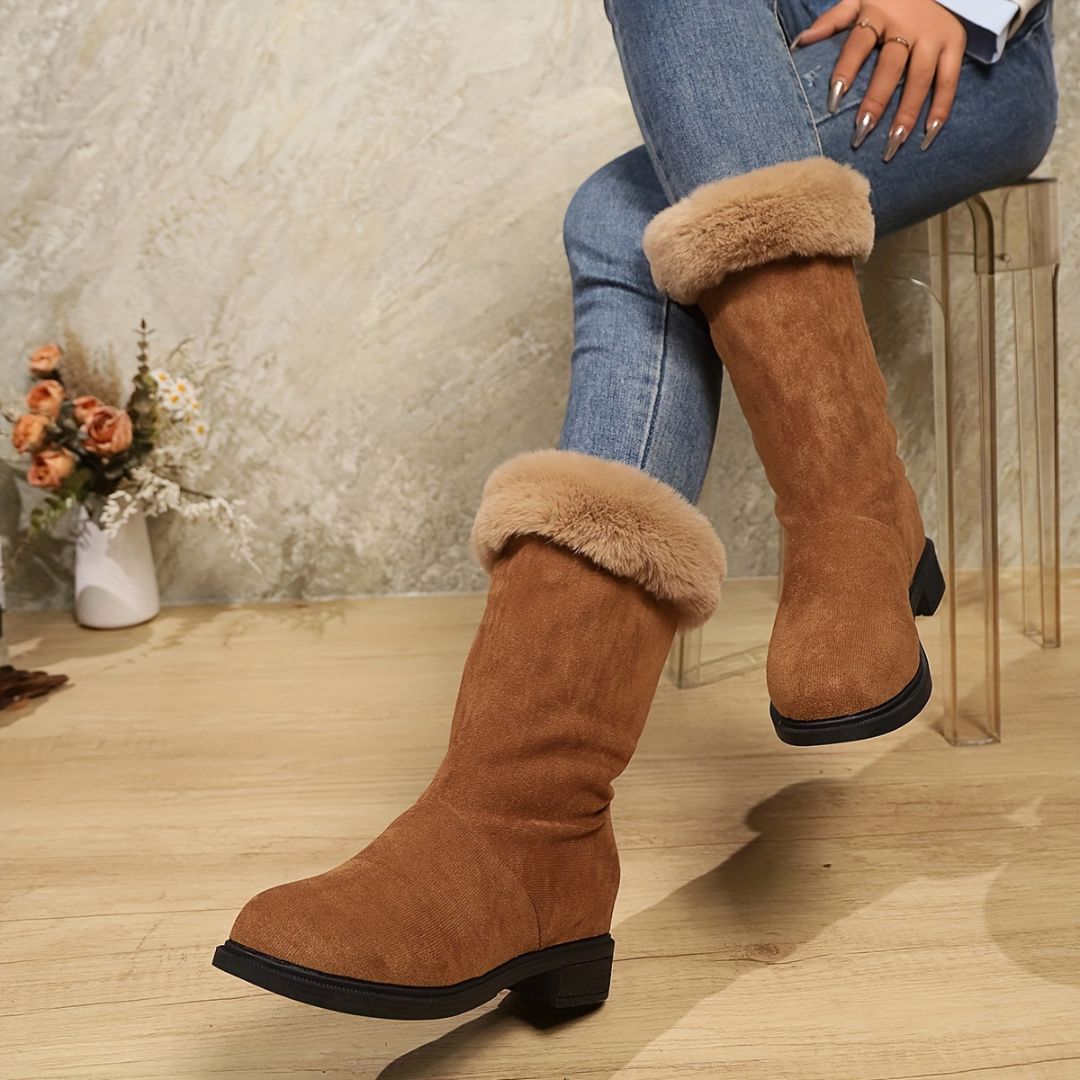 BOTAS DE MEDIA CAÑA CON AFELPADO Bota 19 ZAPRINI 