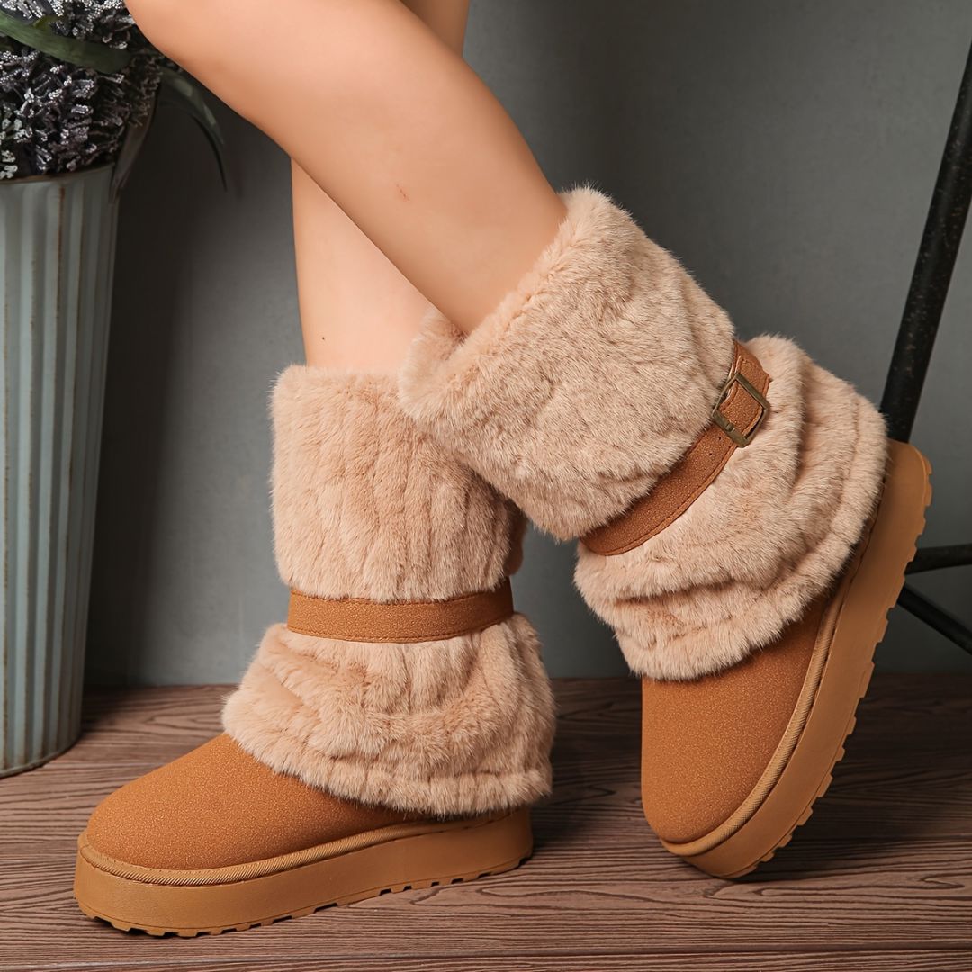 BOTAS DE MEDIA CAÑA CON AFELPADO Bota 22 ZAPRINI 