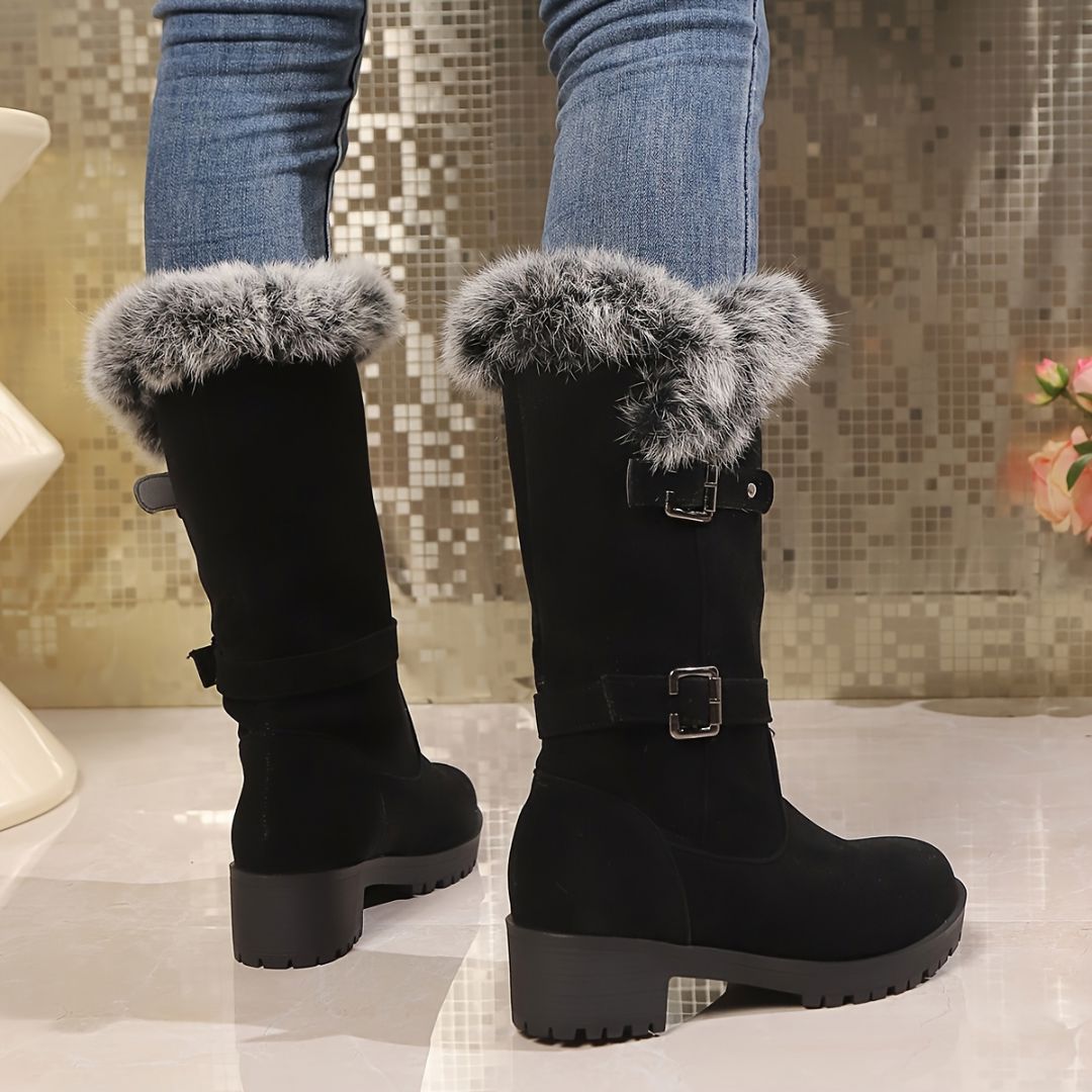 BOTAS MEDIA CAÑA CON DETALLE AFELPADO Bota 14 ZAPRINI 34 