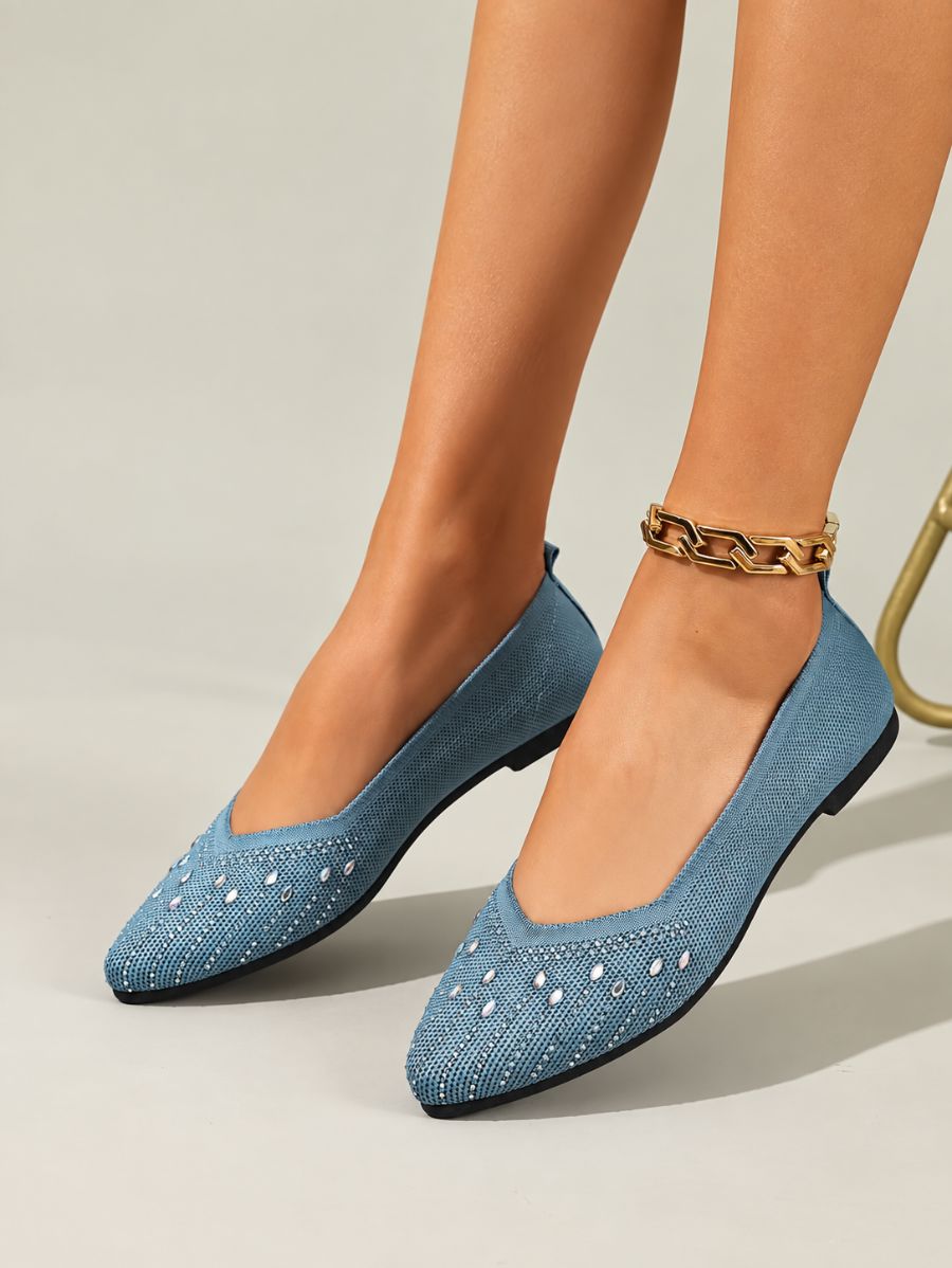 Bailarinas En Punta Con Strass Bailarina 24 ZAPRINI Azul 34 