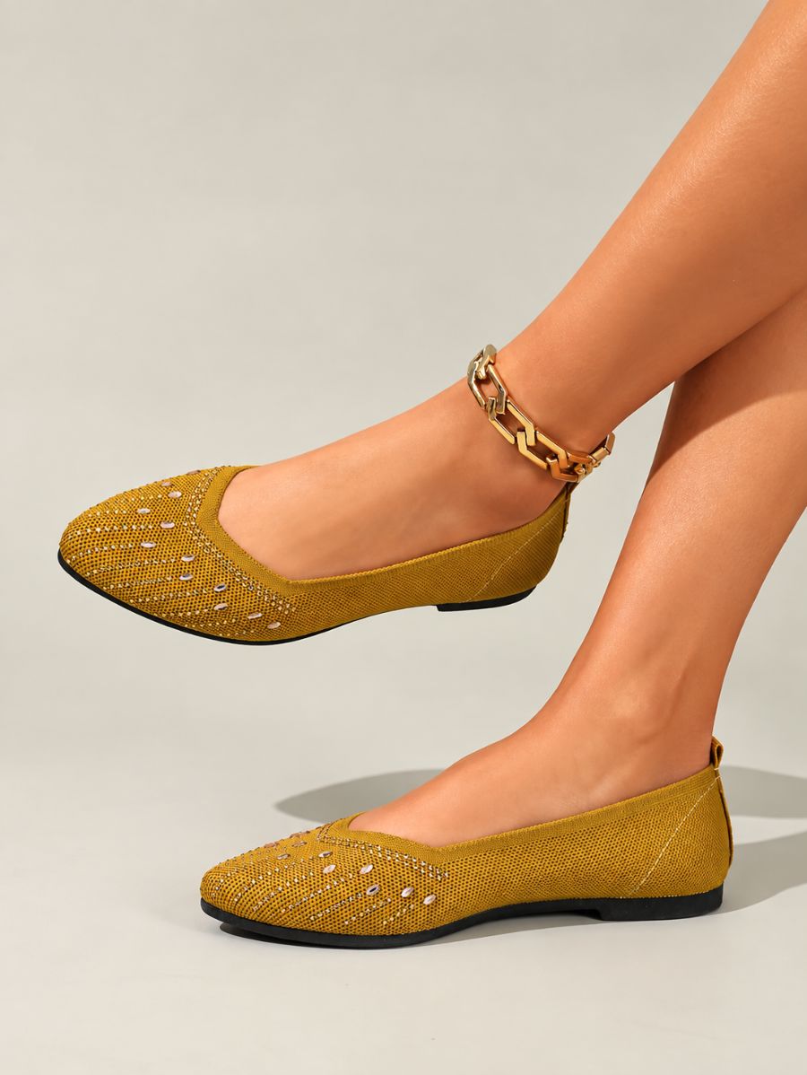 Bailarinas En Punta Con Strass Bailarina 24 ZAPRINI Amarillo 34 