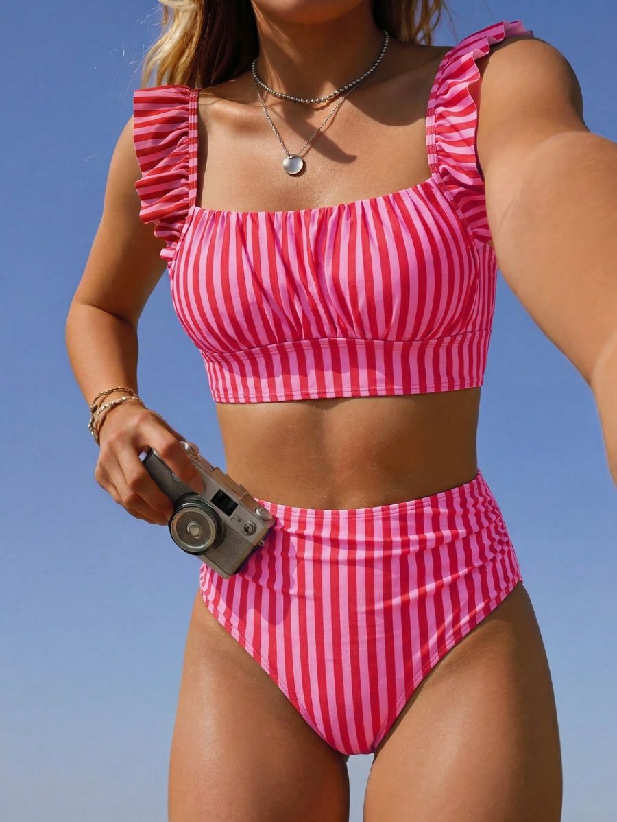 Bikini A Rayas De Tiro Alto Bikini 12 ZAPRINI 