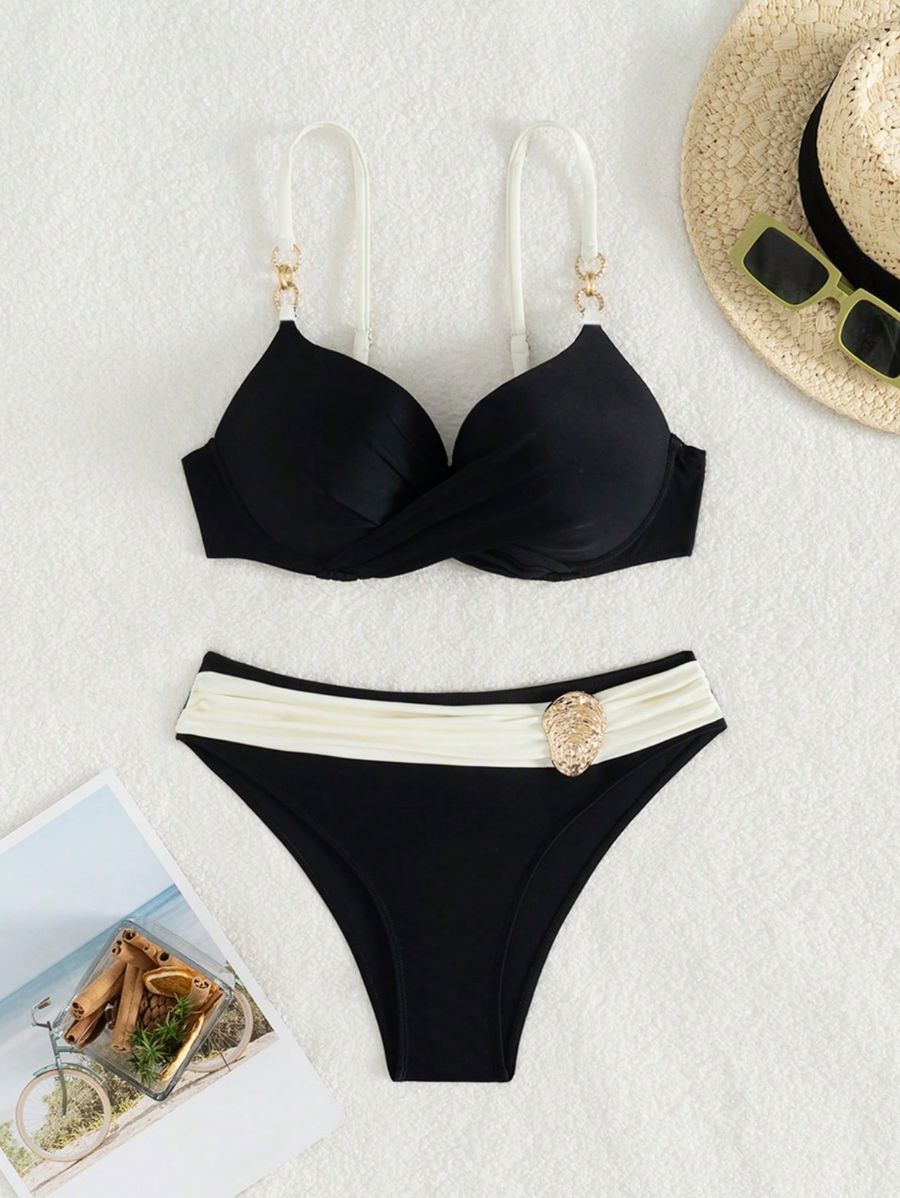 Bikini Push Up Con Detalles Dorados Bikini 18 ZAPRINI 