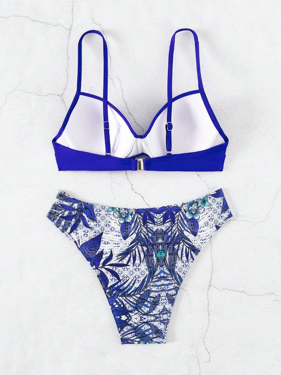 Bikini Push Up Con Estampado Tropical Bikini 07 ZAPRINI S 
