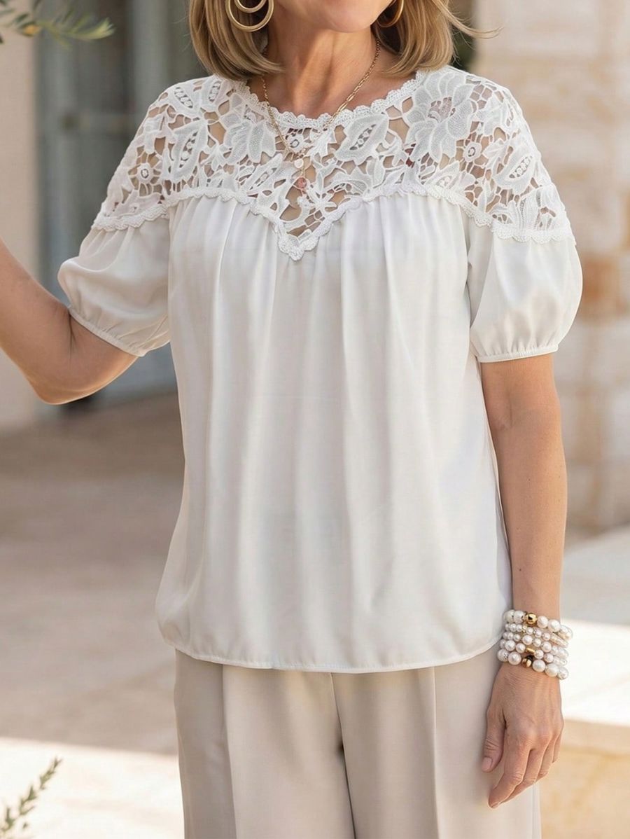 Blusa Con Busto De Encaje Blusa 07 ZAPRINI S 