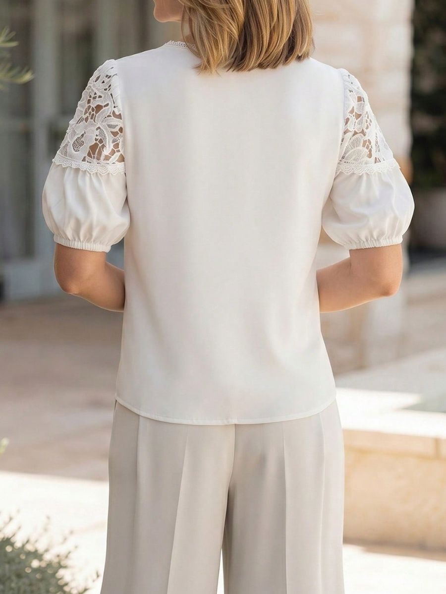 Blusa Con Busto De Encaje Blusa 07 ZAPRINI 