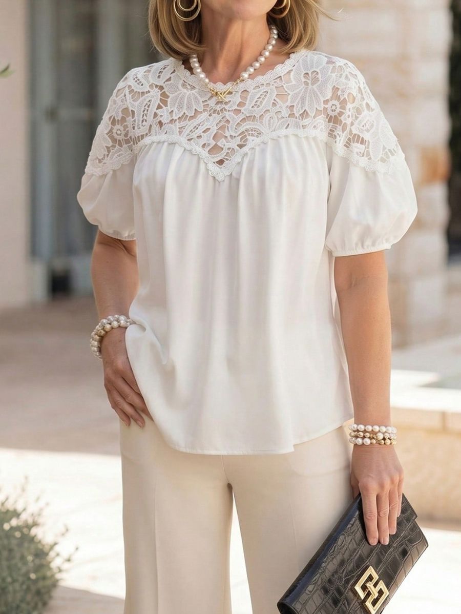 Blusa Con Busto De Encaje Blusa 07 ZAPRINI 
