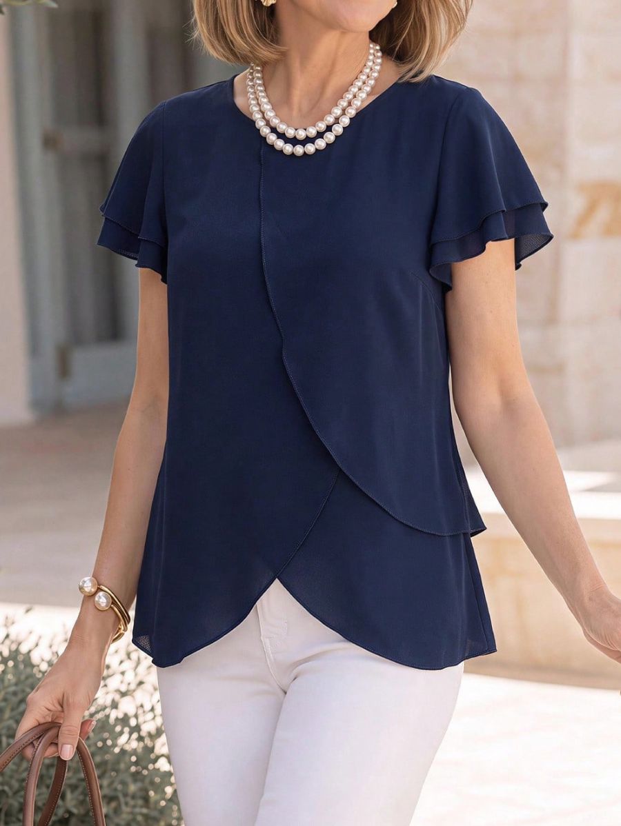 Blusa De Chifón En Capas Blusa 08 ZAPRINI S 