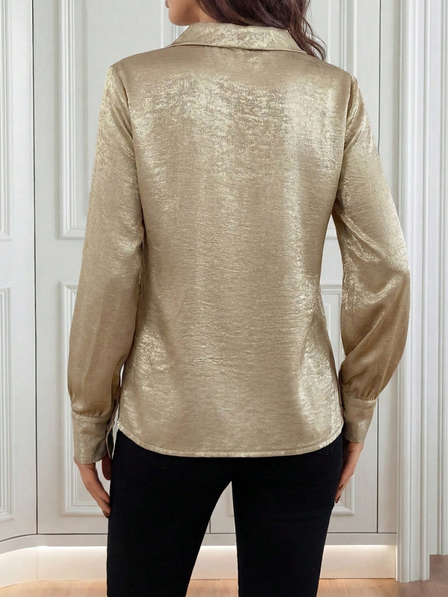 Blusa Manga Larga Con Lazo
