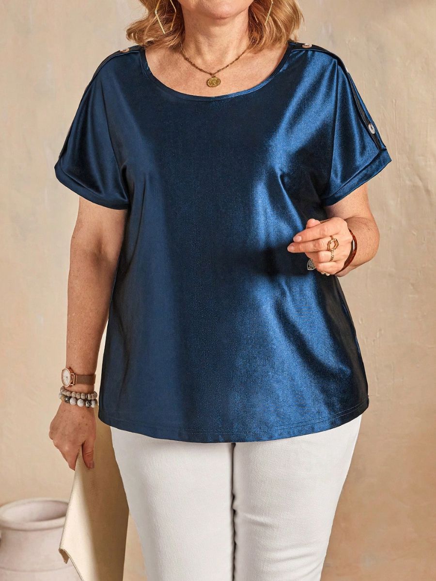 Blusa Satinada Con Botones Blusa 11 ZAPRINI S 