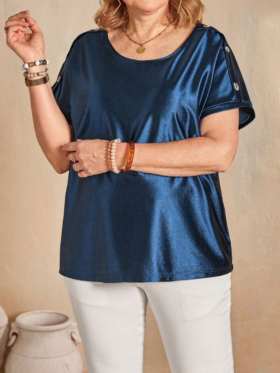 Blusa Satinada Con Botones Blusa 11 ZAPRINI 