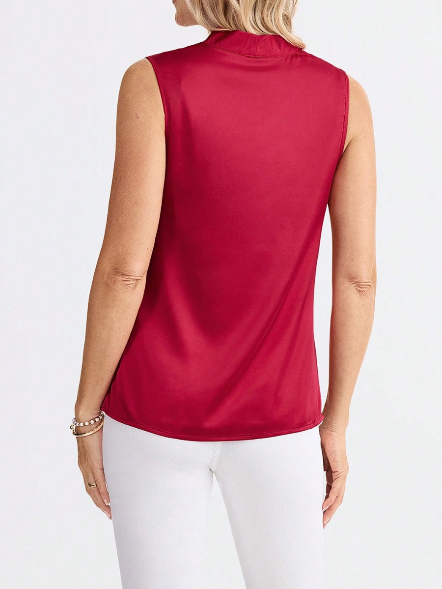 Blusa Satinada Sin Mangas