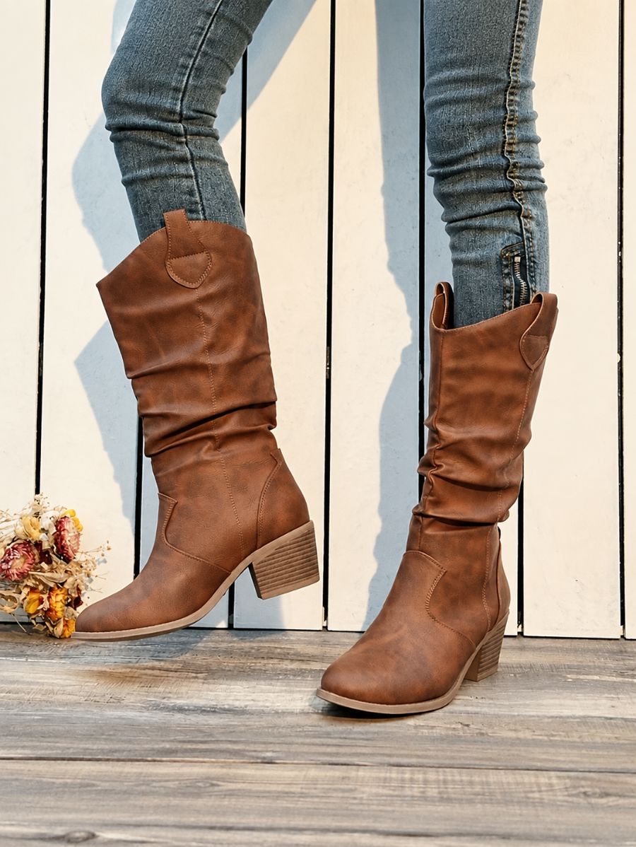 Botas De Tacón Texanas Bota 28 ZAPRINI 34 