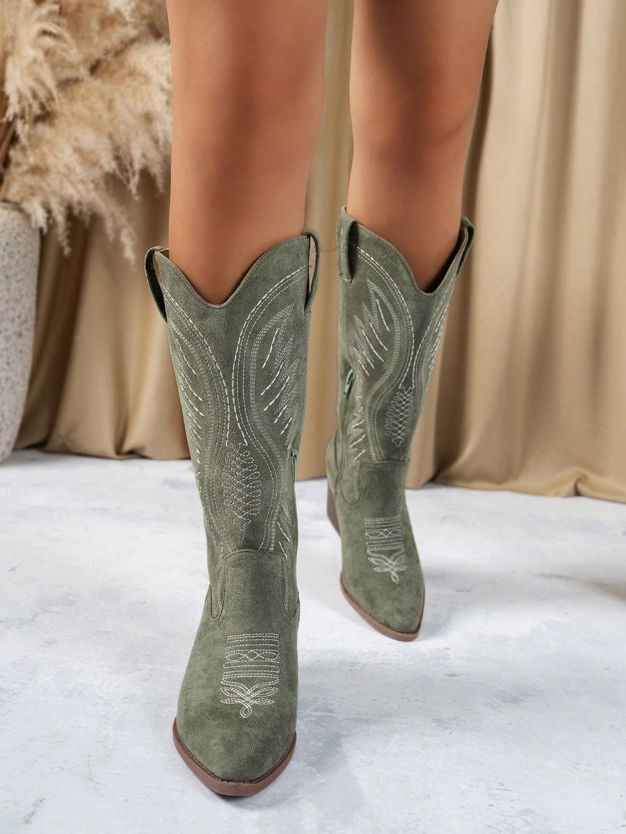 Botas Texanas Con Bordado Bota 31 ZAPRINI 