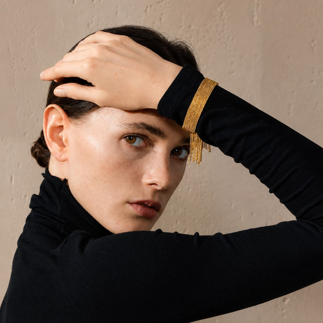 Brazalete Con Borlas Enchapado En Oro 18K Brazalete 01 ZAPRINI 
