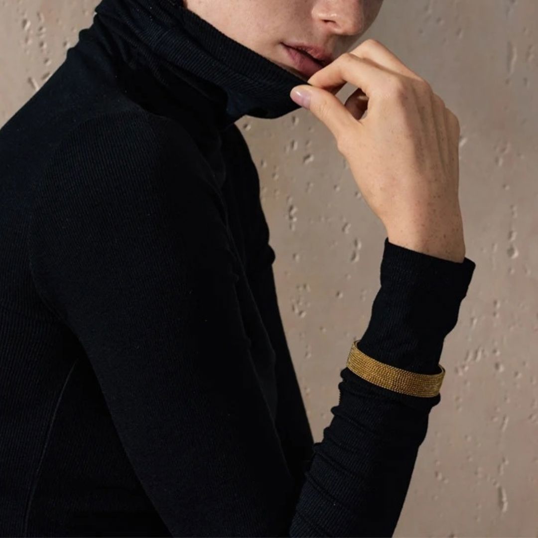 Brazalete Con Borlas Enchapado En Oro 18K Brazalete 01 ZAPRINI 
