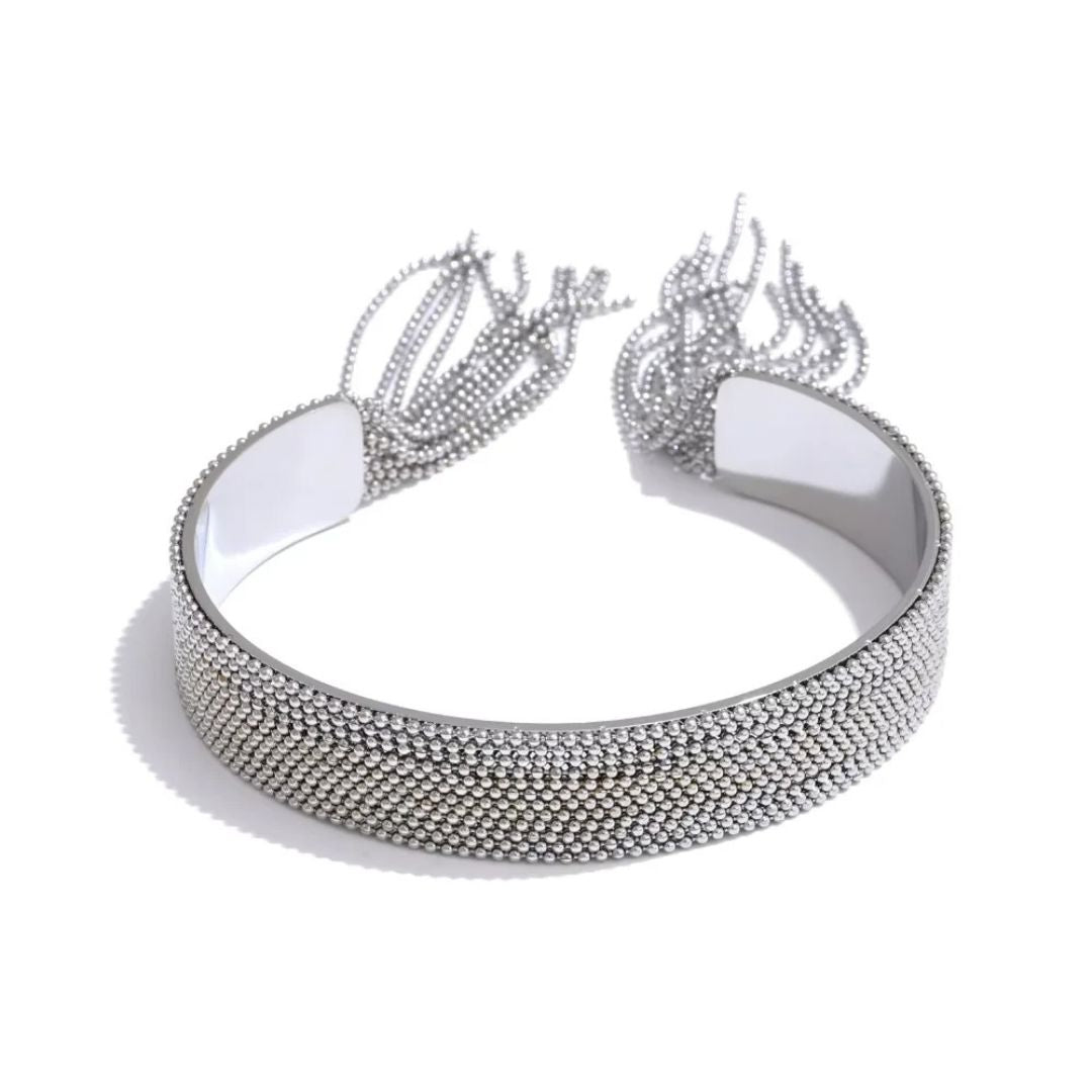 Brazalete Con Borlas Enchapado En Oro 18K Brazalete 01 ZAPRINI Plata 