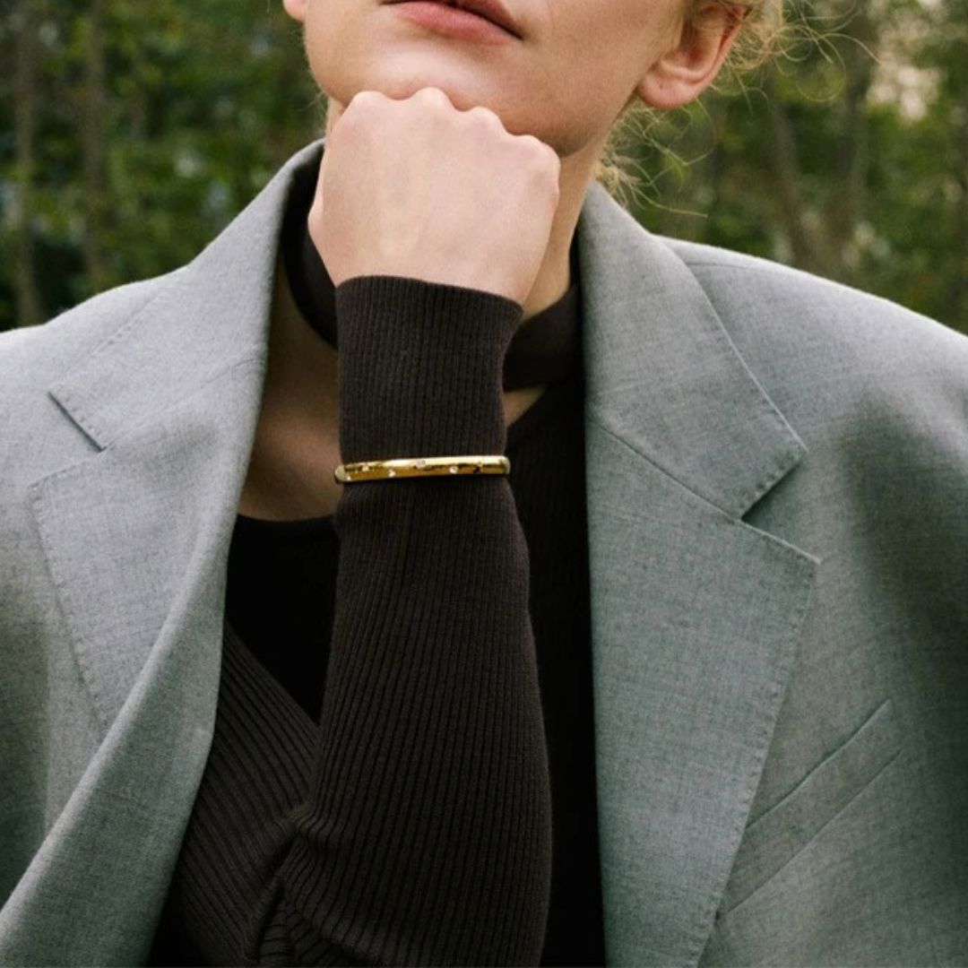 Brazalete De Circonia Cúbica Enchapado En Oro 18K Brazalete 02 ZAPRINI 
